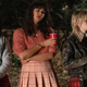 Sophie Nélisse as Teen Shauna, Courtney Eaton as Teen Lottie and Sophie Thatcher as Teen Natalie in Yellowjackets